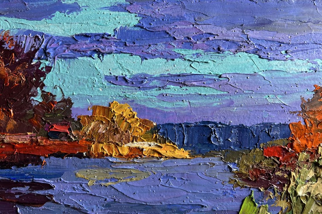 Oil painting Evening on the river Boris Serdyuk - 5