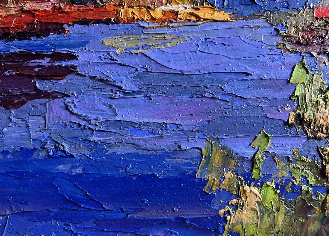 Oil painting Evening on the river Boris Serdyuk - 7