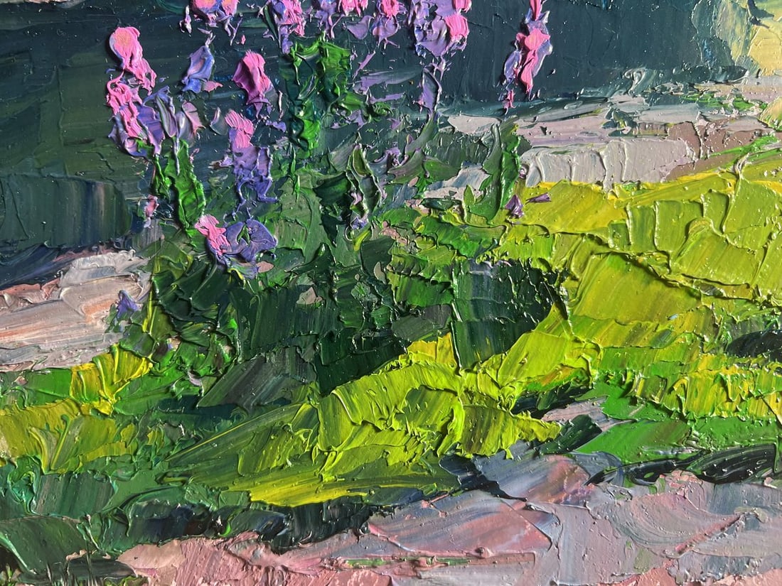 Oil painting Near the summer river Boris Serdyuk - 7