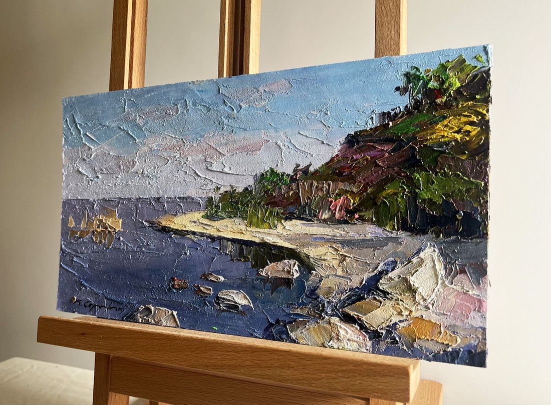 Oil painting Summer day by the shore Boris Serdyuk - 2