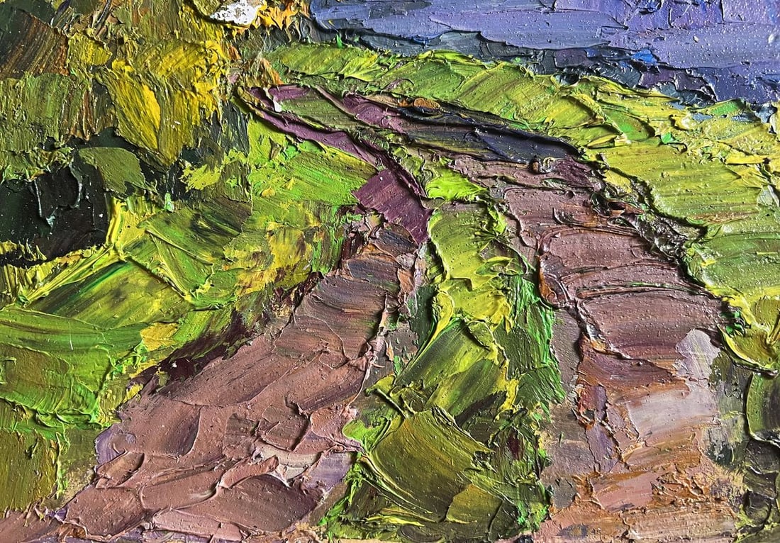 Oil painting Road near the river Boris Serdyuk - 7