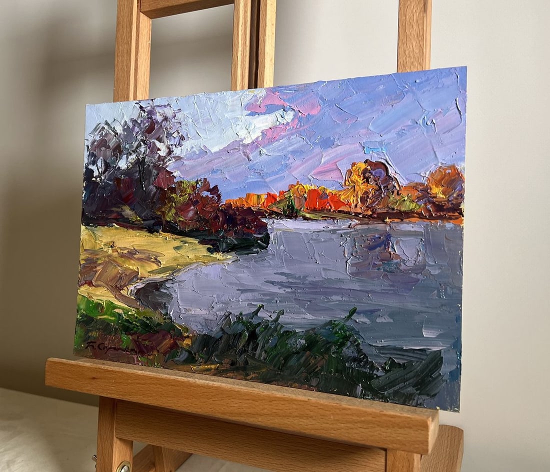 Oil painting The beauty of an autumn evening Boris Serdyuk - 2