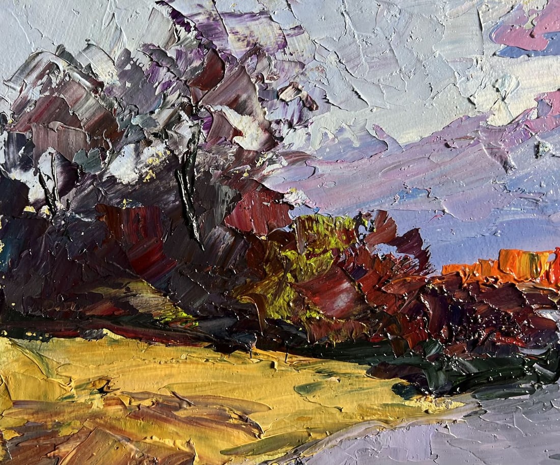 Oil painting The beauty of an autumn evening Boris Serdyuk - 4