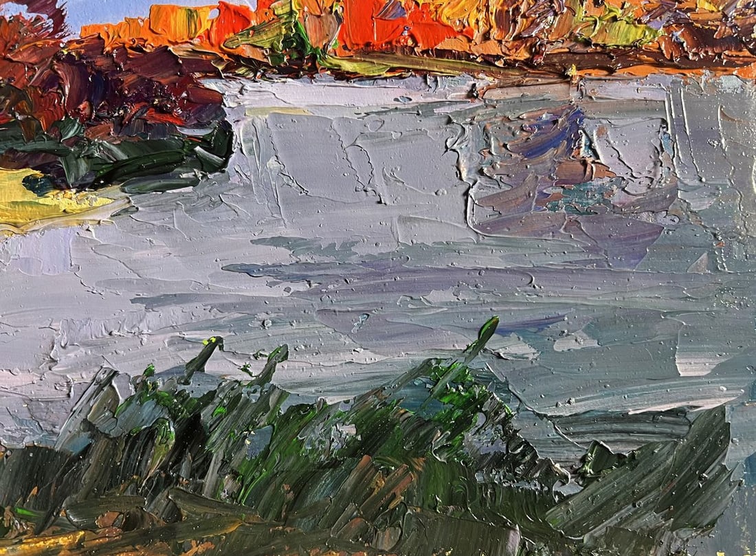 Oil painting The beauty of an autumn evening Boris Serdyuk - 7