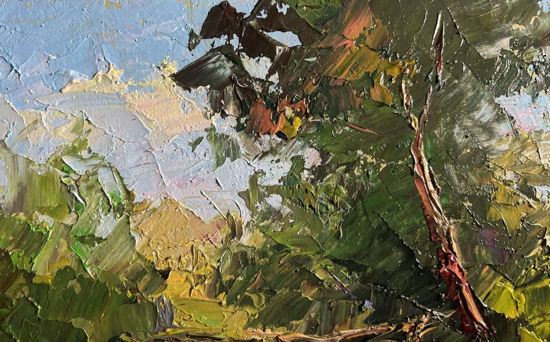 Oil painting Landscape with Geese Boris Serdyuk - 5