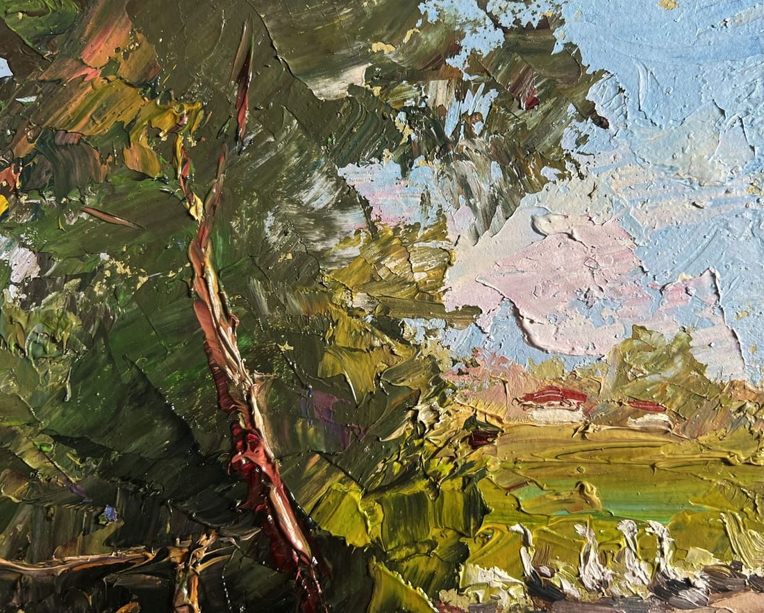 Oil painting Landscape with Geese Boris Serdyuk - 6