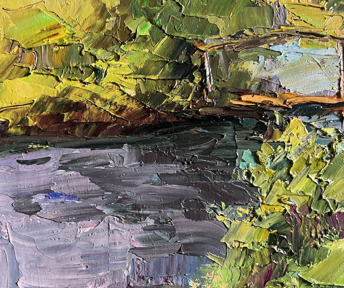 Oil painting Landscape with Geese Boris Serdyuk - 8