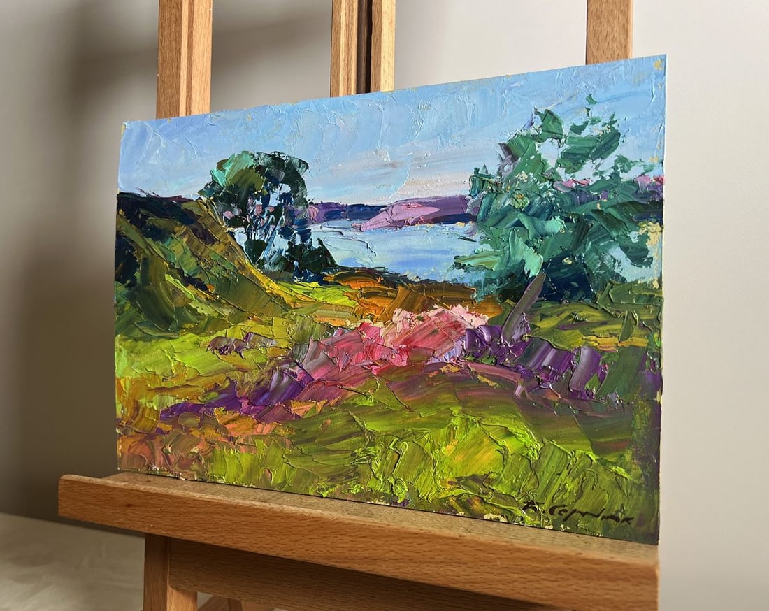 Oil painting The road to the river Boris Serdyuk - 2