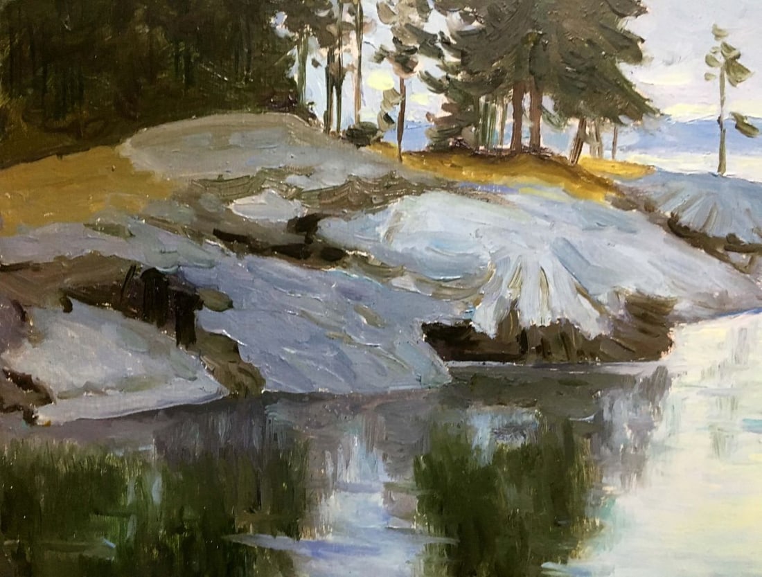 River oil painting Art & Collectibles - 4