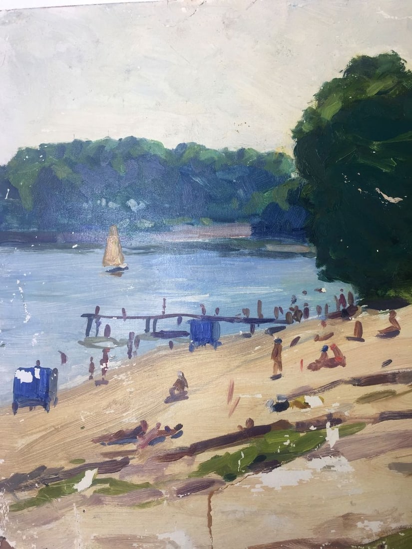 Oil painting Rest zone original picture painter - 4