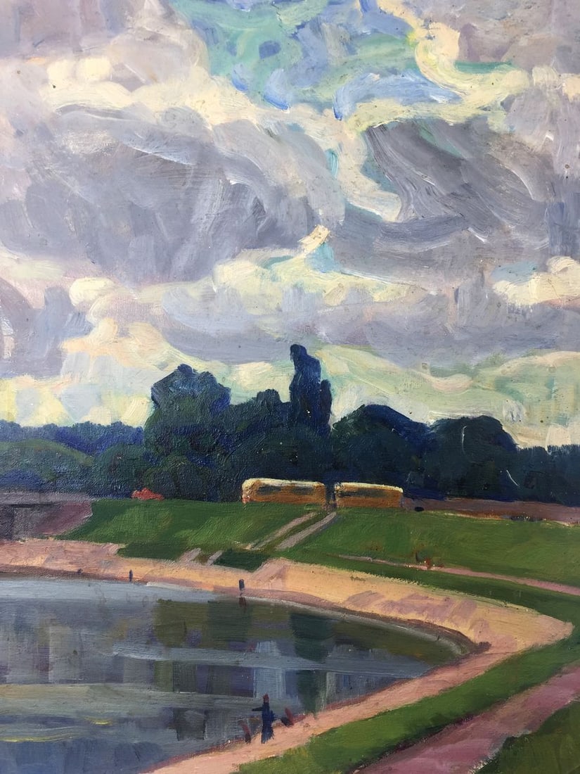 Oil painting Village Rusanovka Khrustalenko Nikolay Alexandrovich - 2