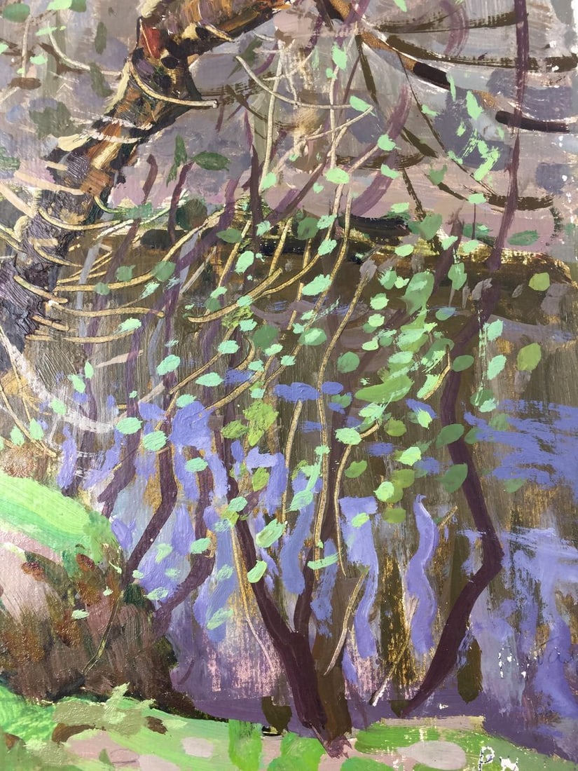 Oil painting Forest swamp original picture painter - 4