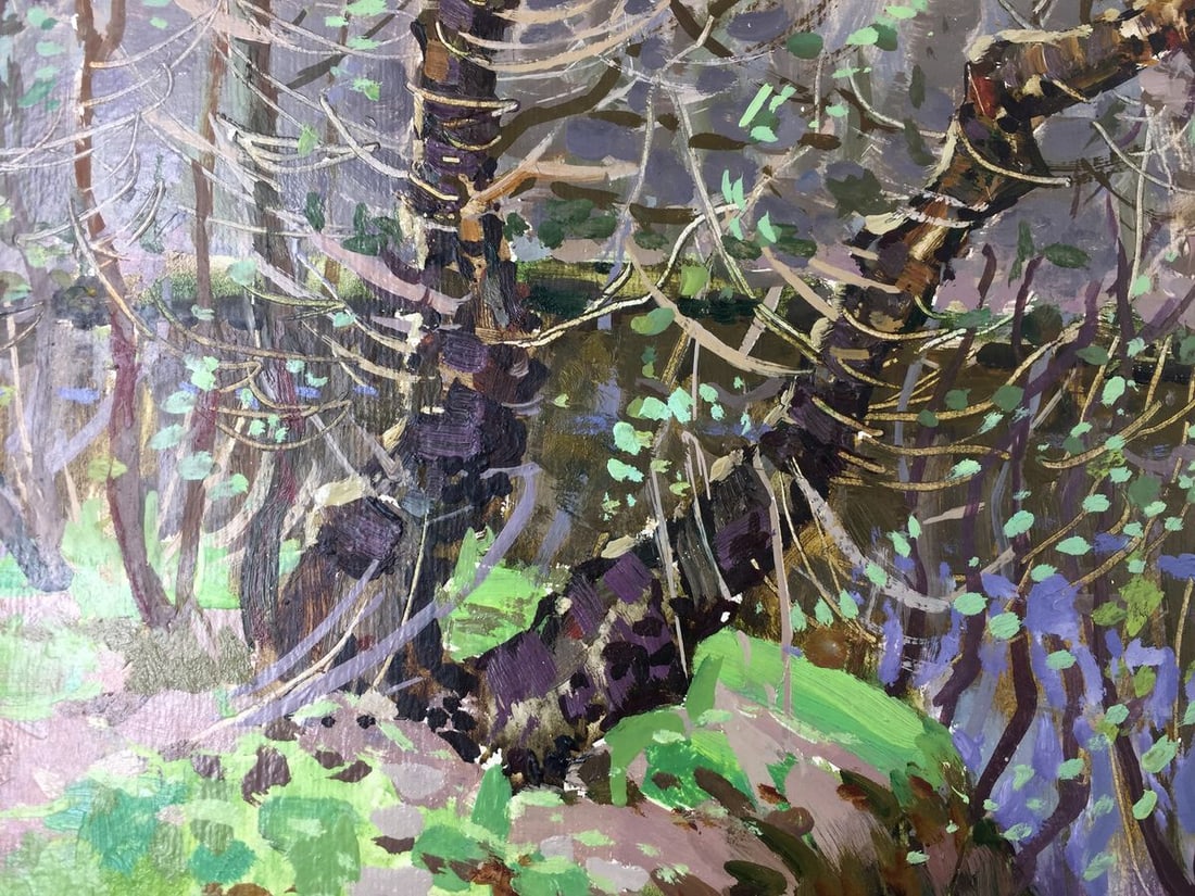 Oil painting Forest swamp original picture painter - 9