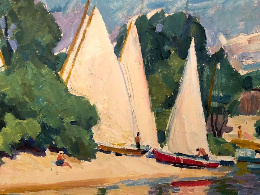 Oil painting Boats on the shore Glushchenko Nikolay Petrovich - 4