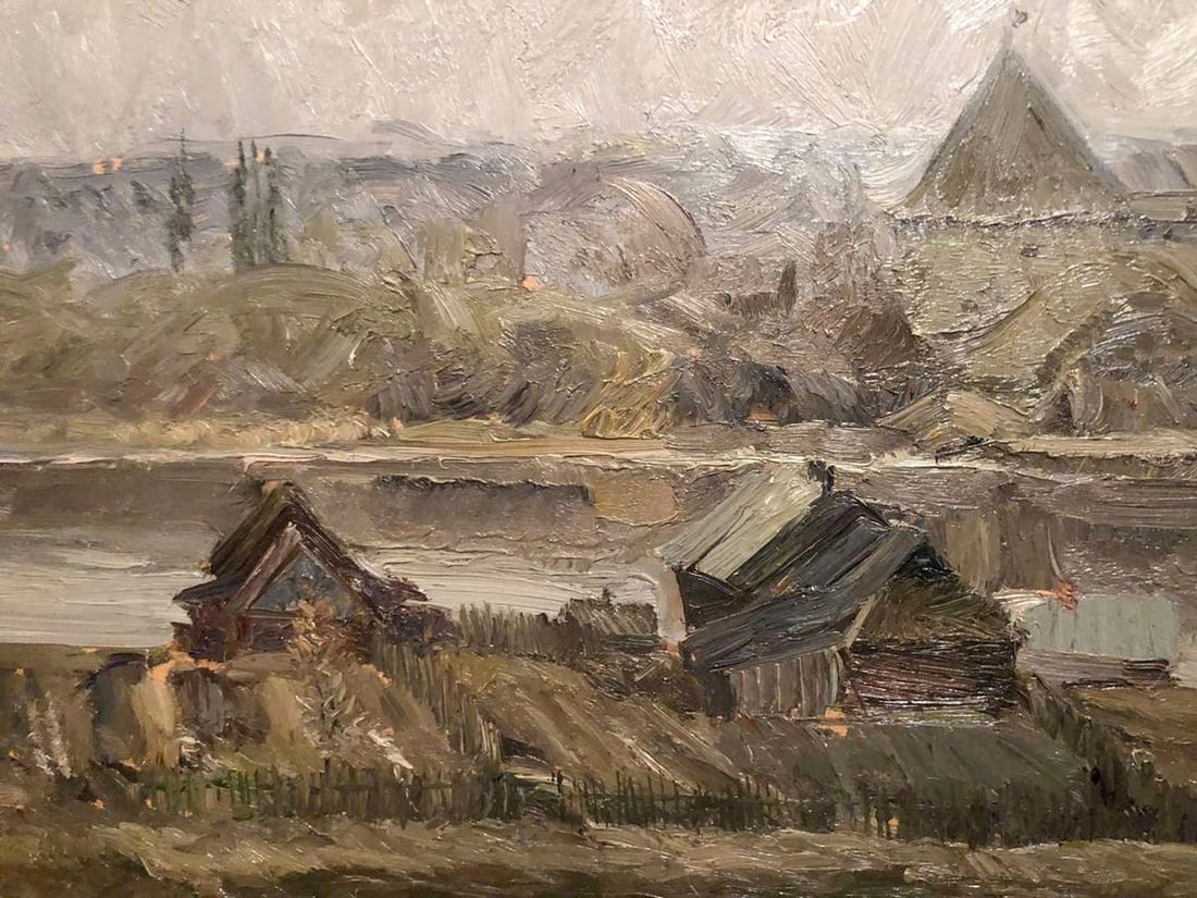 Oil painting Volkhov village Zhezher Anatoly Mikhailovich - 3