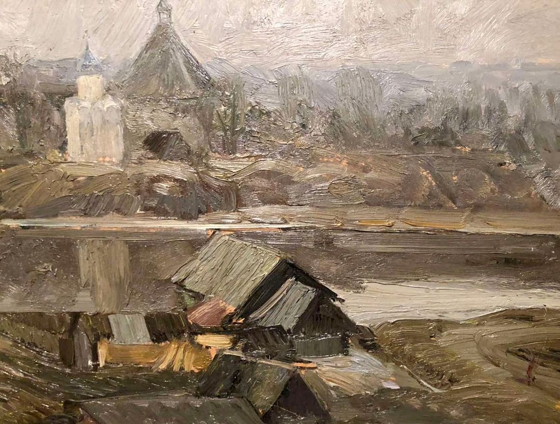 Oil painting Volkhov village Zhezher Anatoly Mikhailovich - 4