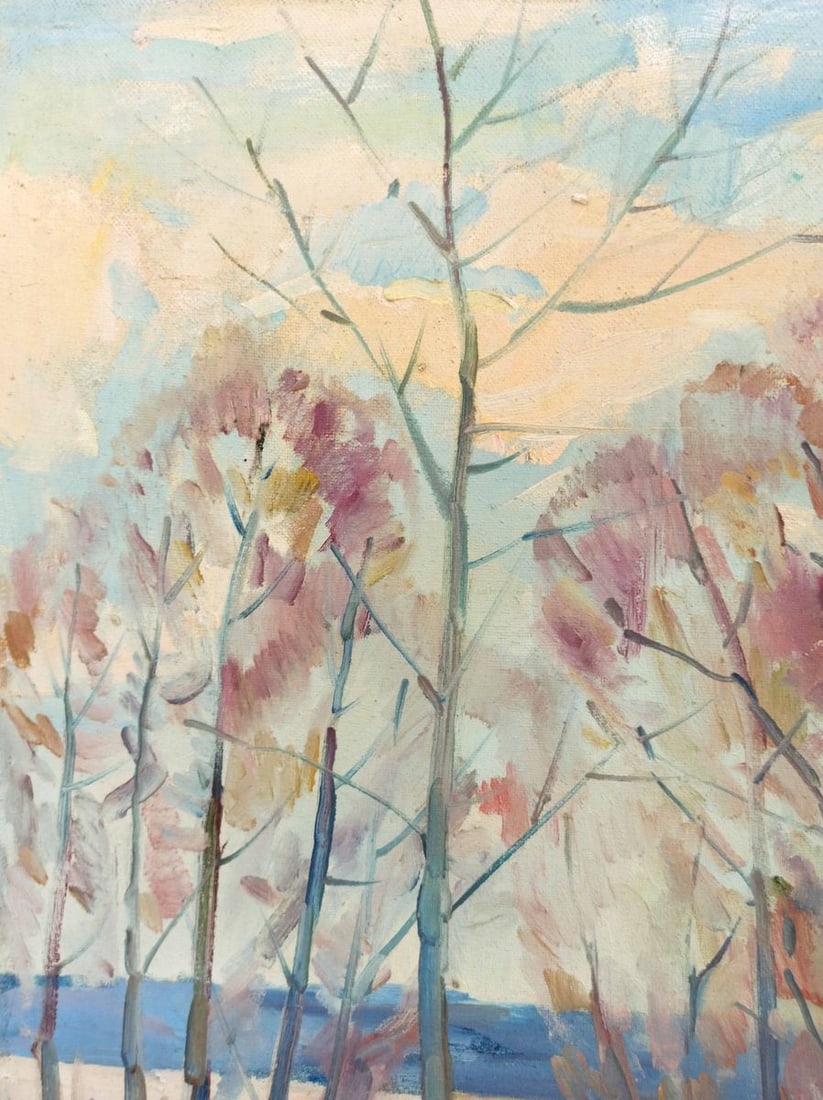 Oil painting The last warm days Peter Tovpev - 2