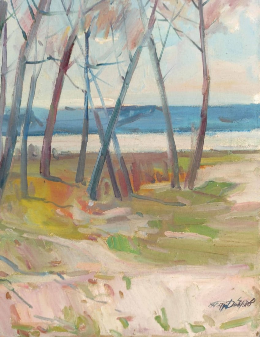 Oil painting The last warm days Peter Tovpev - 7