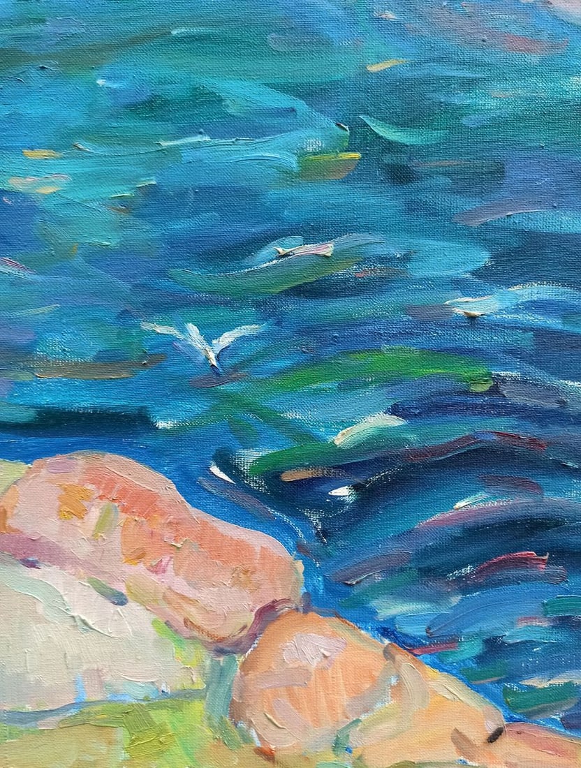 Oil painting White rock Peter Tovpev - 12