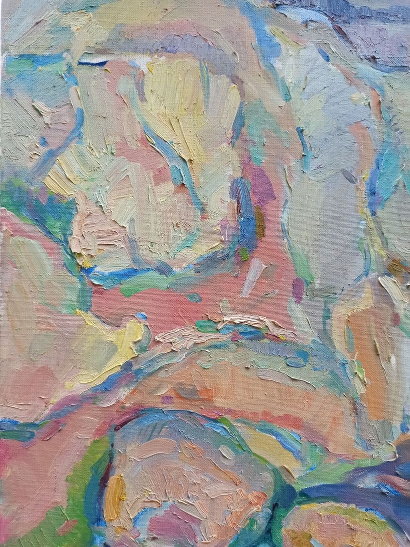 Oil painting White rock Peter Tovpev - 6