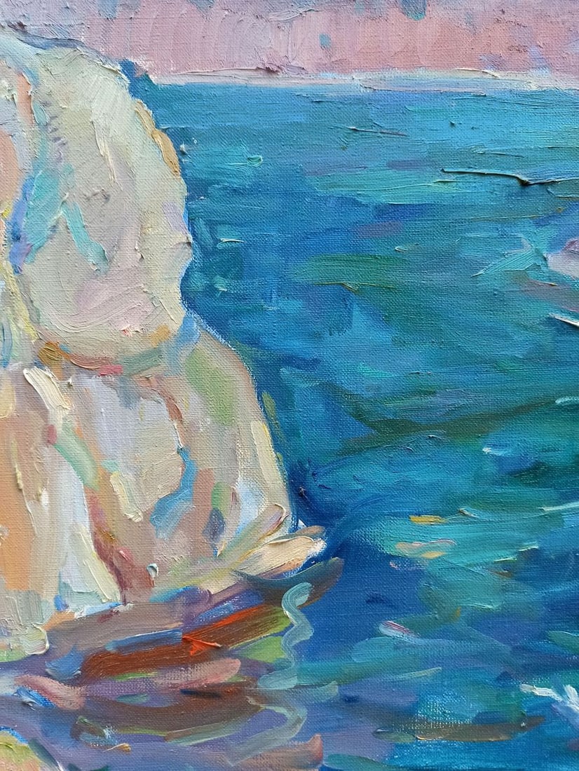 Oil painting White rock Peter Tovpev - 7