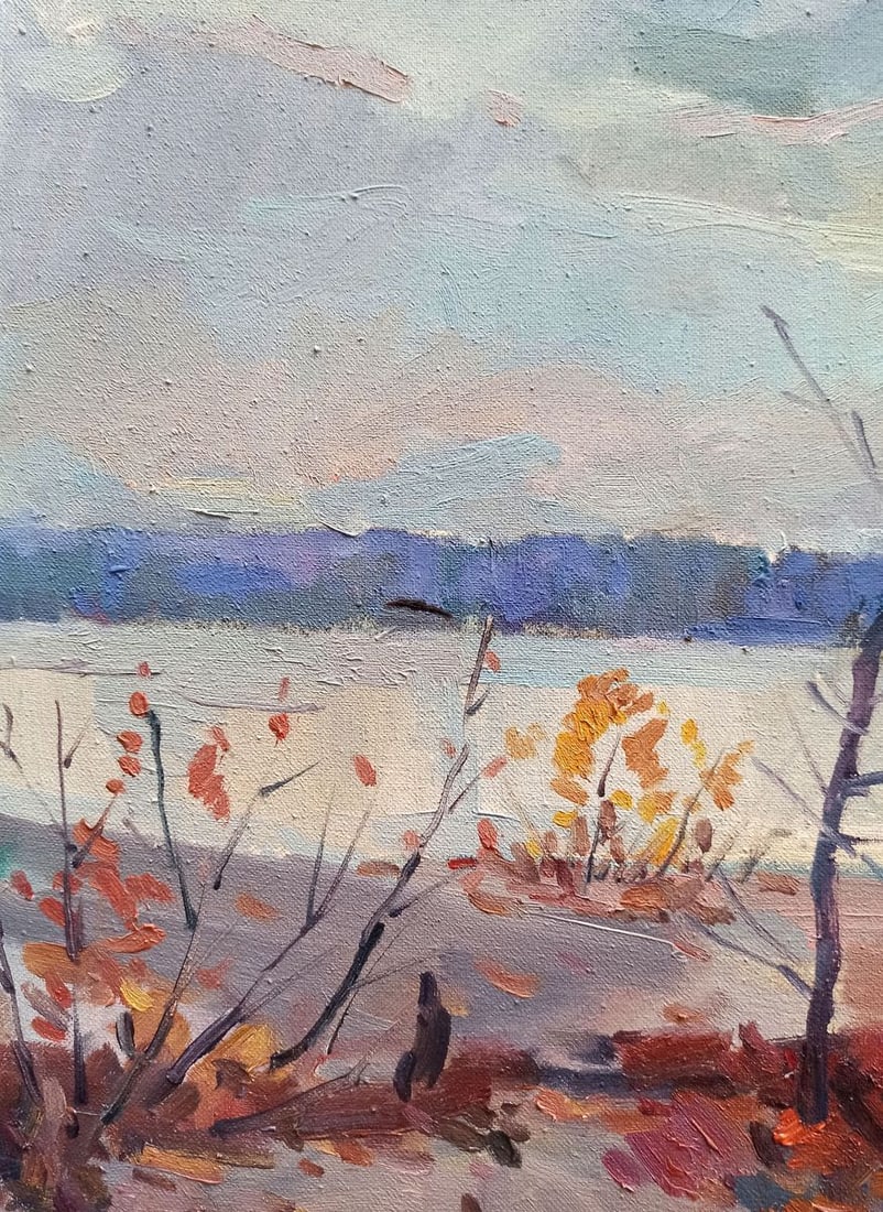 Oil painting Autumn landscape Peter Tovpev - 6