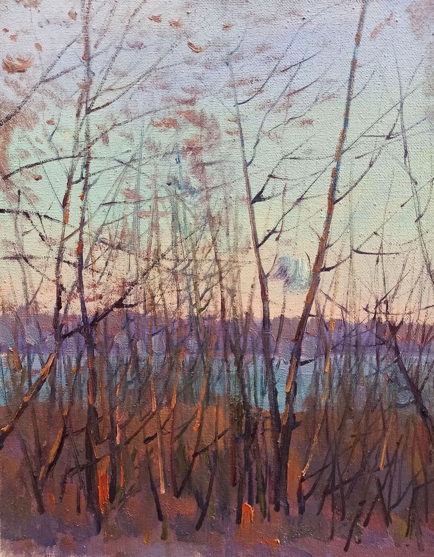 Oil painting Autumn landscape Peter Tovpev - 2