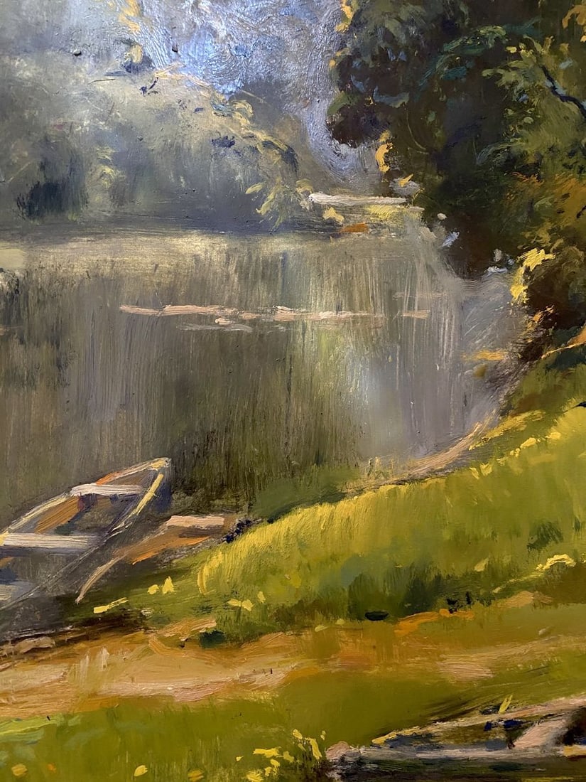 Oil painting Childhood river Litvinov Oleg Arkad'yevich - 4