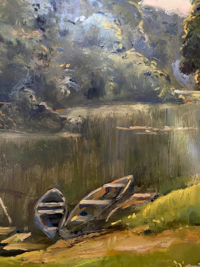 Oil painting Childhood river Litvinov Oleg Arkad'yevich - 5