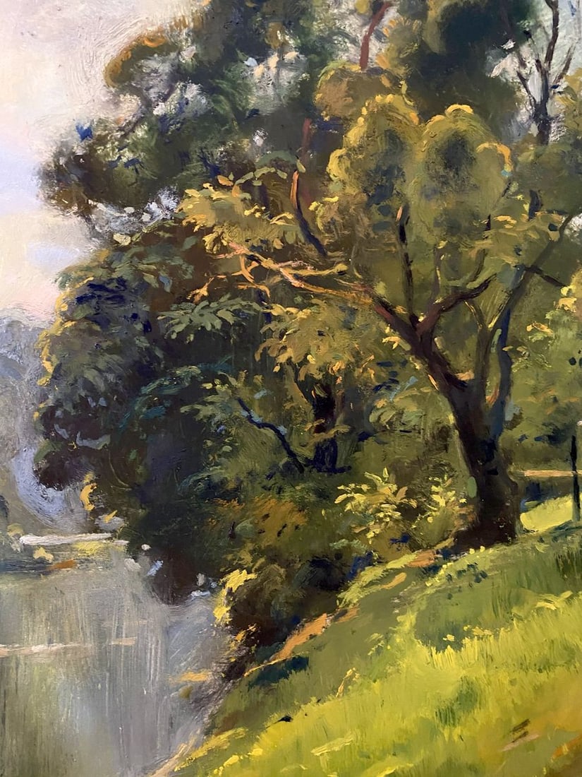 Oil painting Childhood river Litvinov Oleg Arkad'yevich - 7