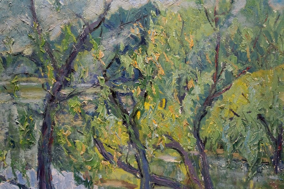 Oil painting River landscape Gaiduk Viktor Kirillovich - 6