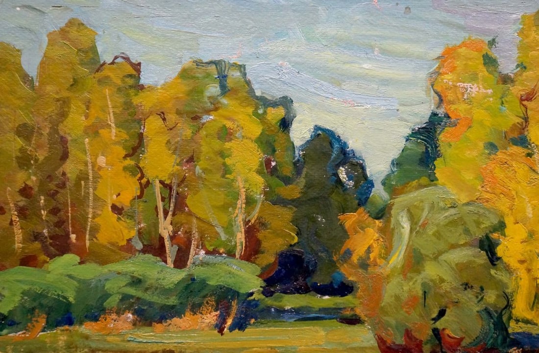 Oil painting Autumn landscape Fomin Anatoly Nikiforovich - 3