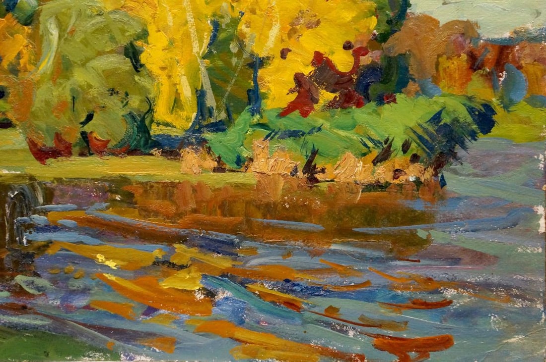 Oil painting Autumn landscape Fomin Anatoly Nikiforovich - 5
