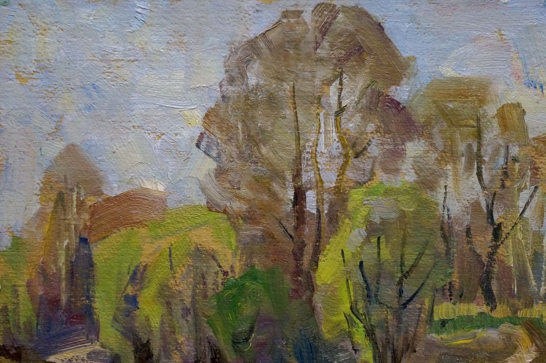 Oil painting River landscape - 3