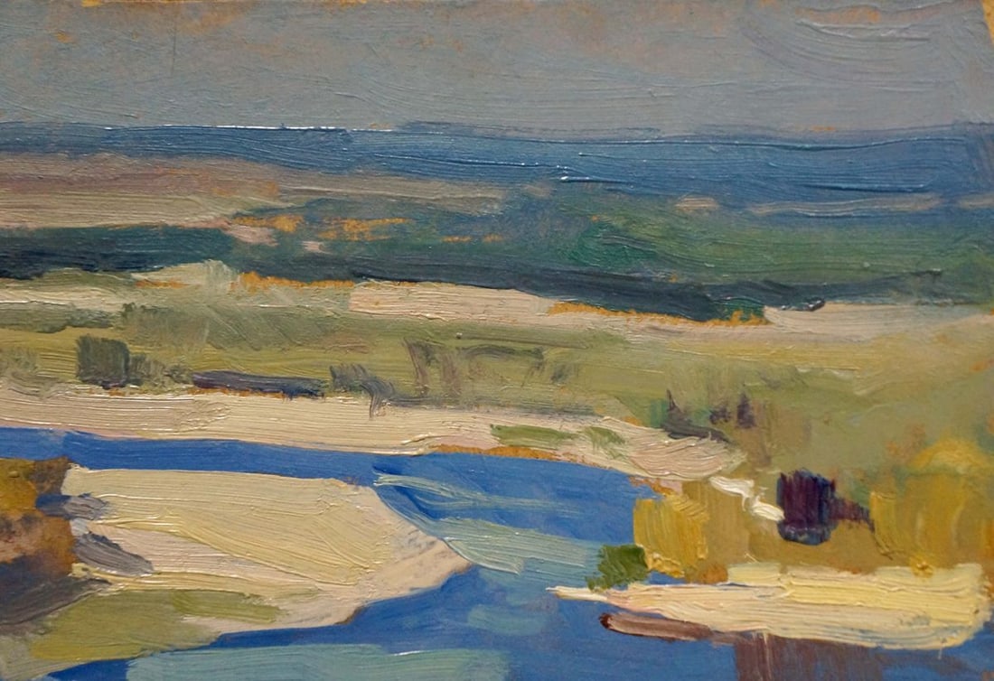 Oil painting River landscape Buryachok Nikolay Ivanovich - 4