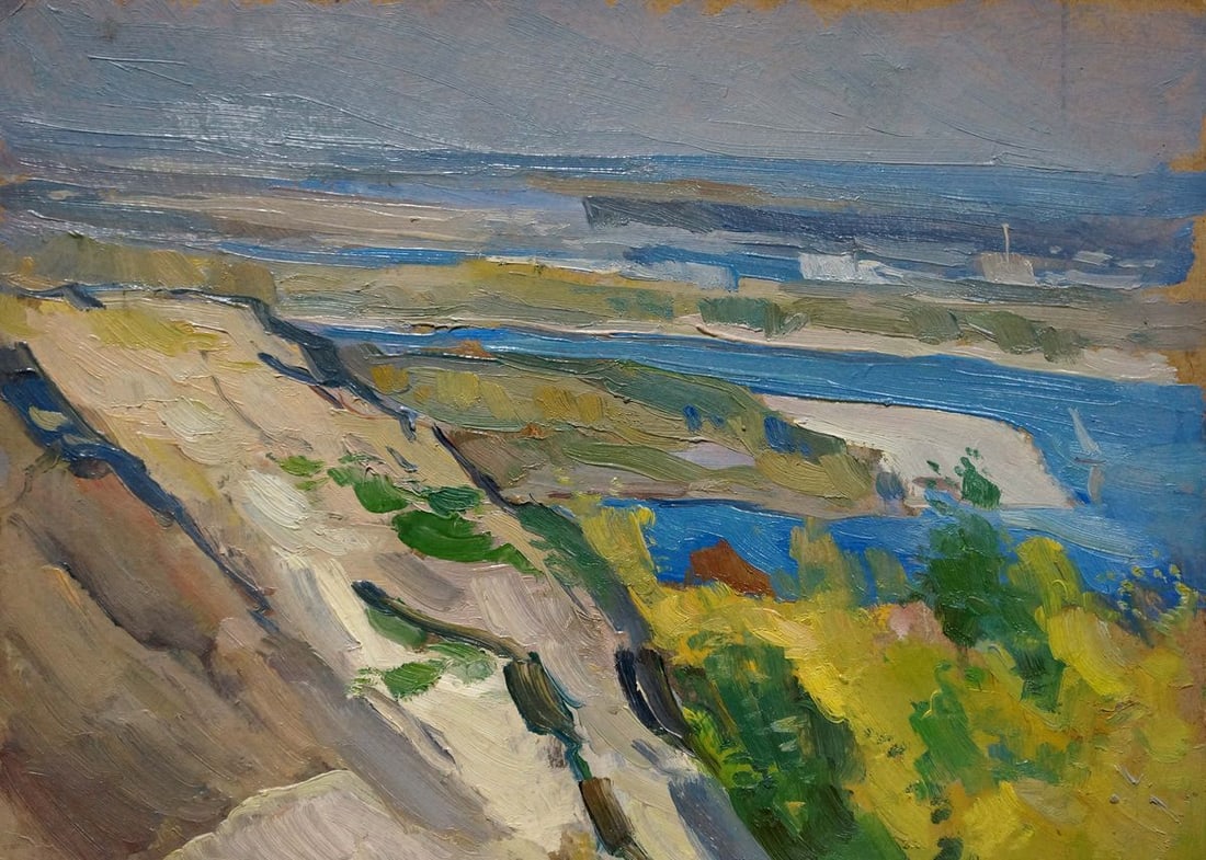 Oil painting River landscape Buryachok Nikolay Ivanovich (1 of 8)