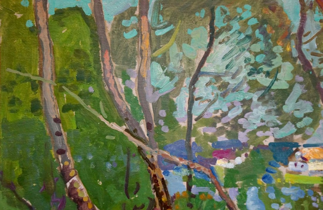 Oil painting Village landscape Gaiduk Viktor Kirillovich - 3