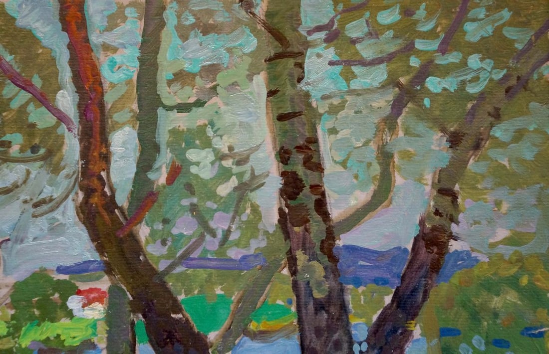 Oil painting Village landscape Gaiduk Viktor Kirillovich - 4