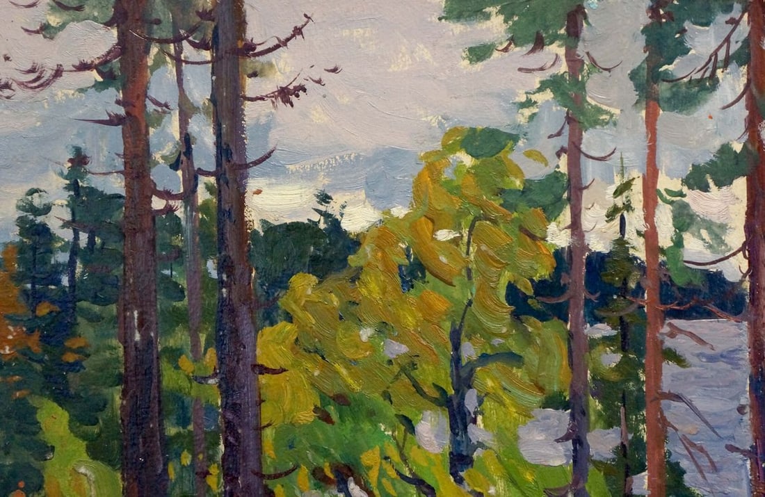 Oil painting River landscape Fomin Anatoly Nikiforovich - 3