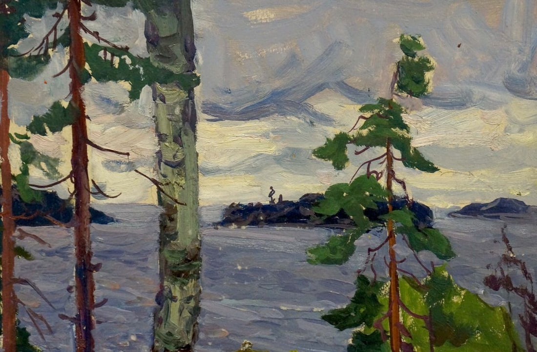 Oil painting River landscape Fomin Anatoly Nikiforovich - 4