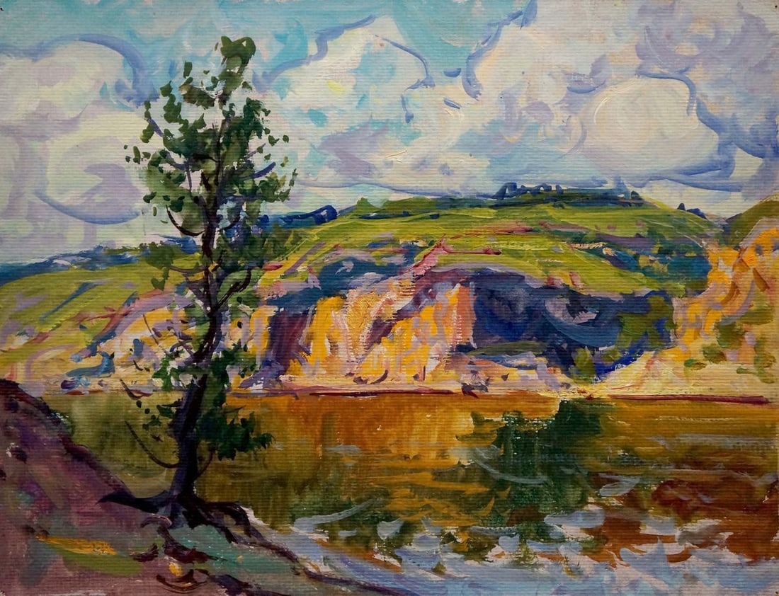 Oil painting Sandy shore Kolosovsky Georgy Sergeevich: Title: Oil painting Sandy shore Kolosovsky Georgy Sergeevich Description: NoVerns 393 *** ABOUT THIS PAINTING *** * TITLE: "Sandy shore" * ARTISTS: Kolosovsky Georgy Sergeevich * SIZE: 46x60 cm/'18.11