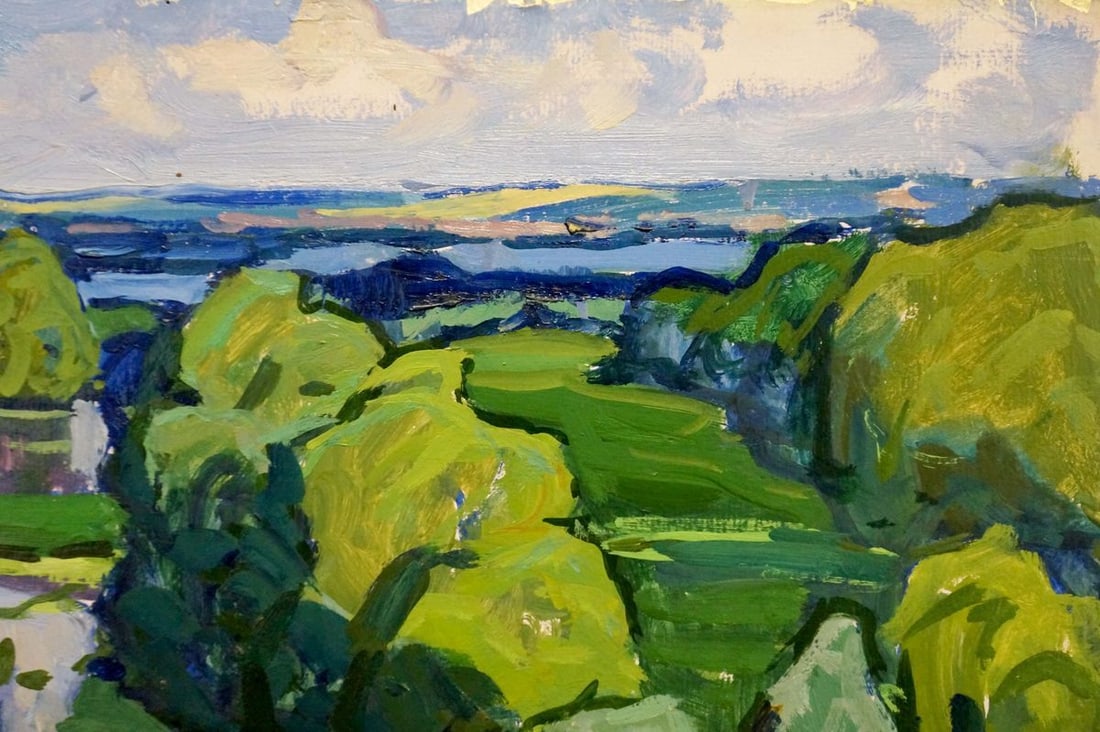 Oil painting On the Dnieper Ruban Grigory Savelievich - 4