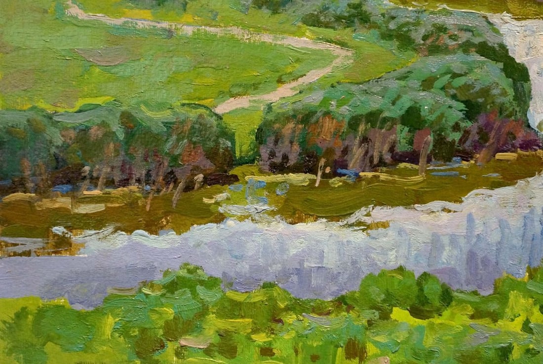 Oil painting In the Dnieper floodplain Ruban Grigory Savelievich - 2