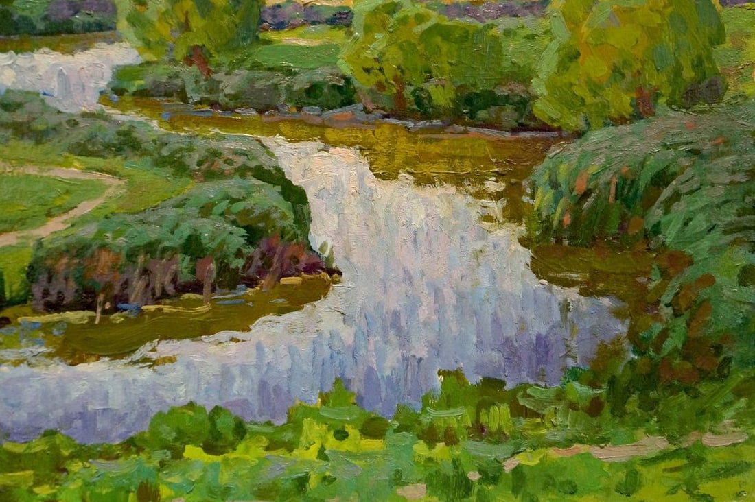 Oil painting In the Dnieper floodplain Ruban Grigory Savelievich - 5