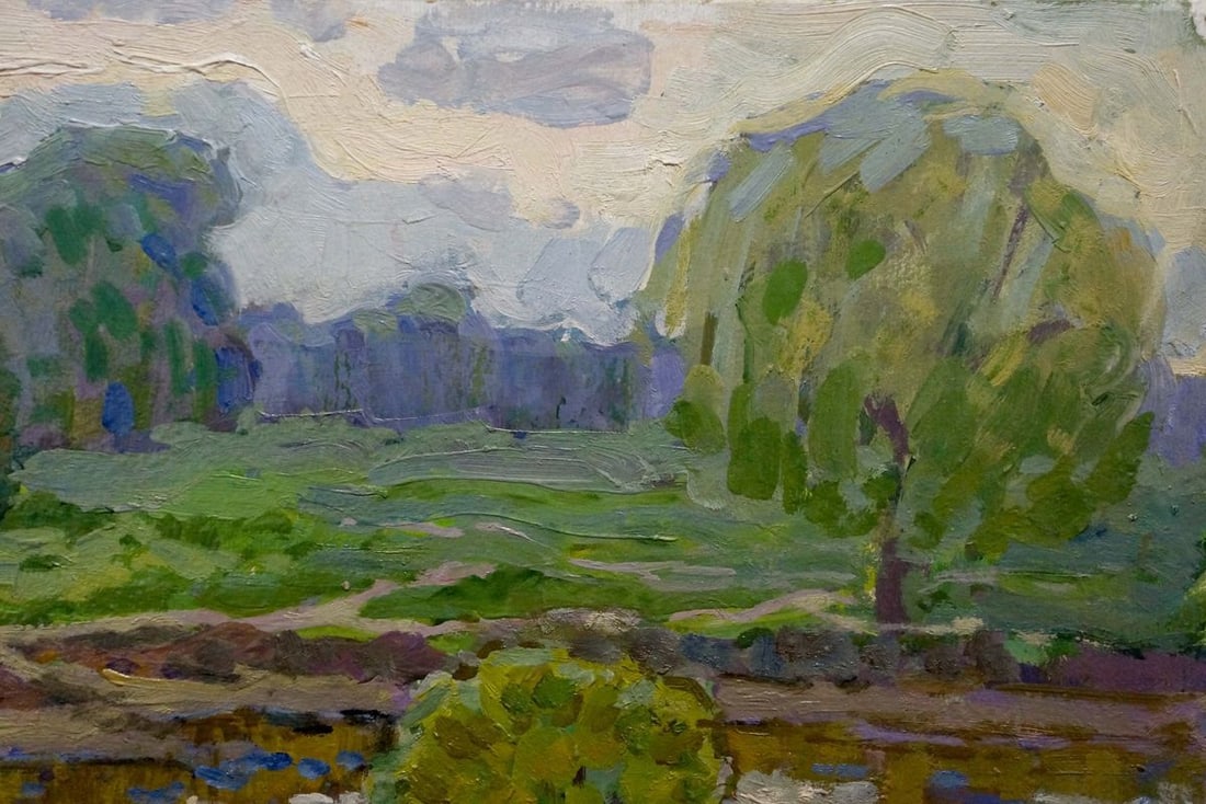 Oil painting In the summer by the river Ruban Grigory Savelievich - 4