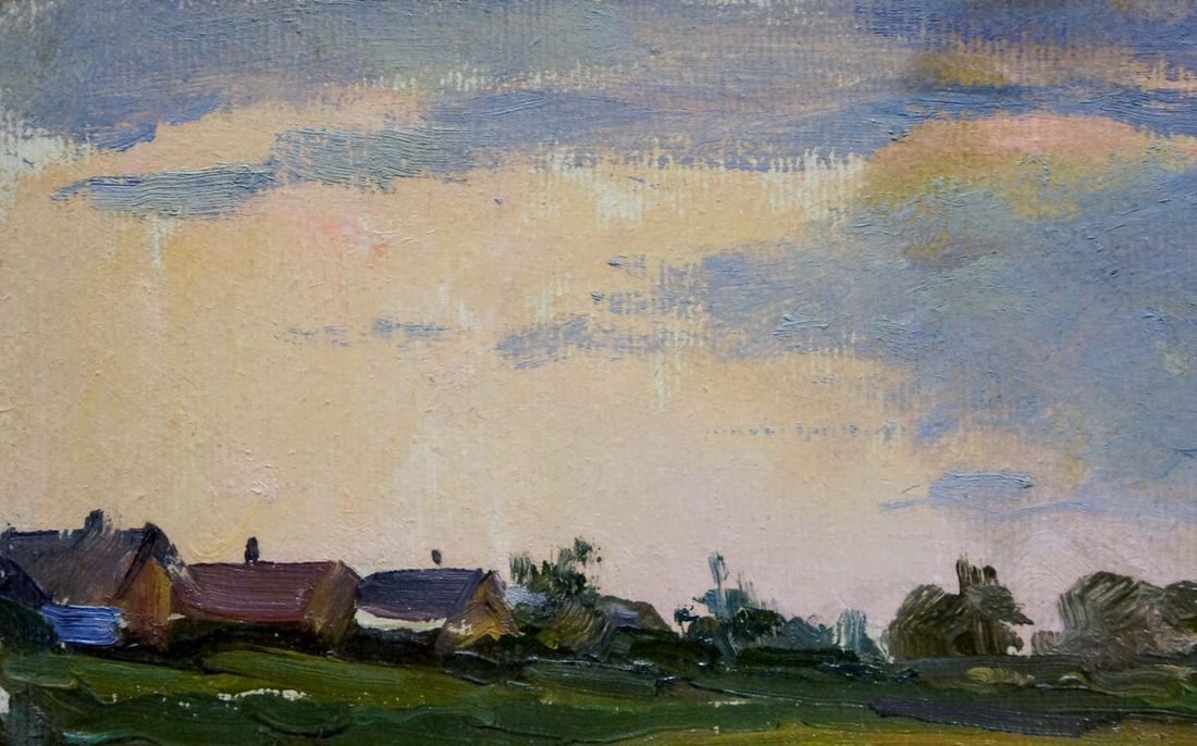 Oil painting Evening landscape Trohimenko Karp Demyanovich - 3