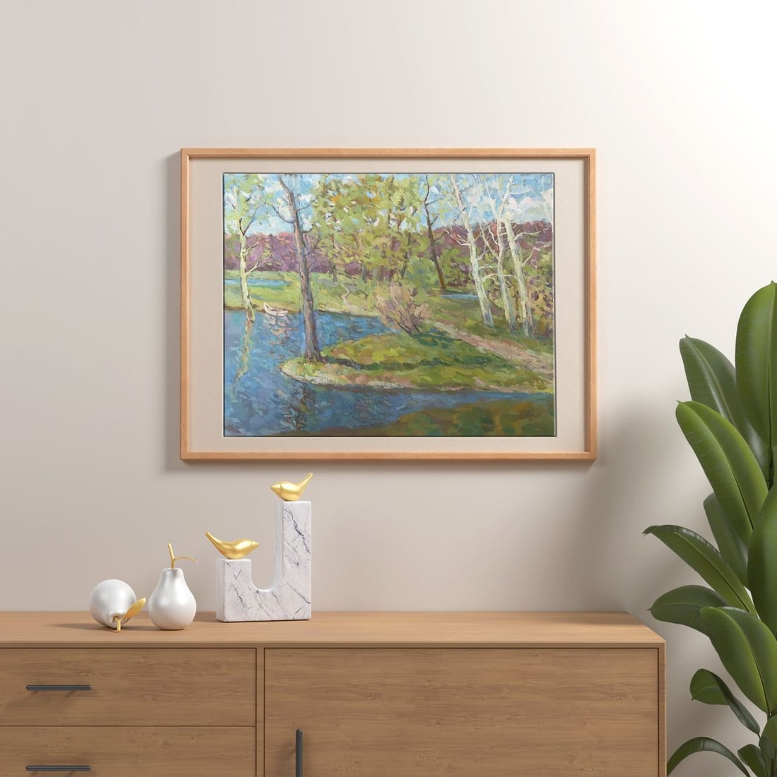 Oil painting Rest in the forest Peter Tovpev - 3