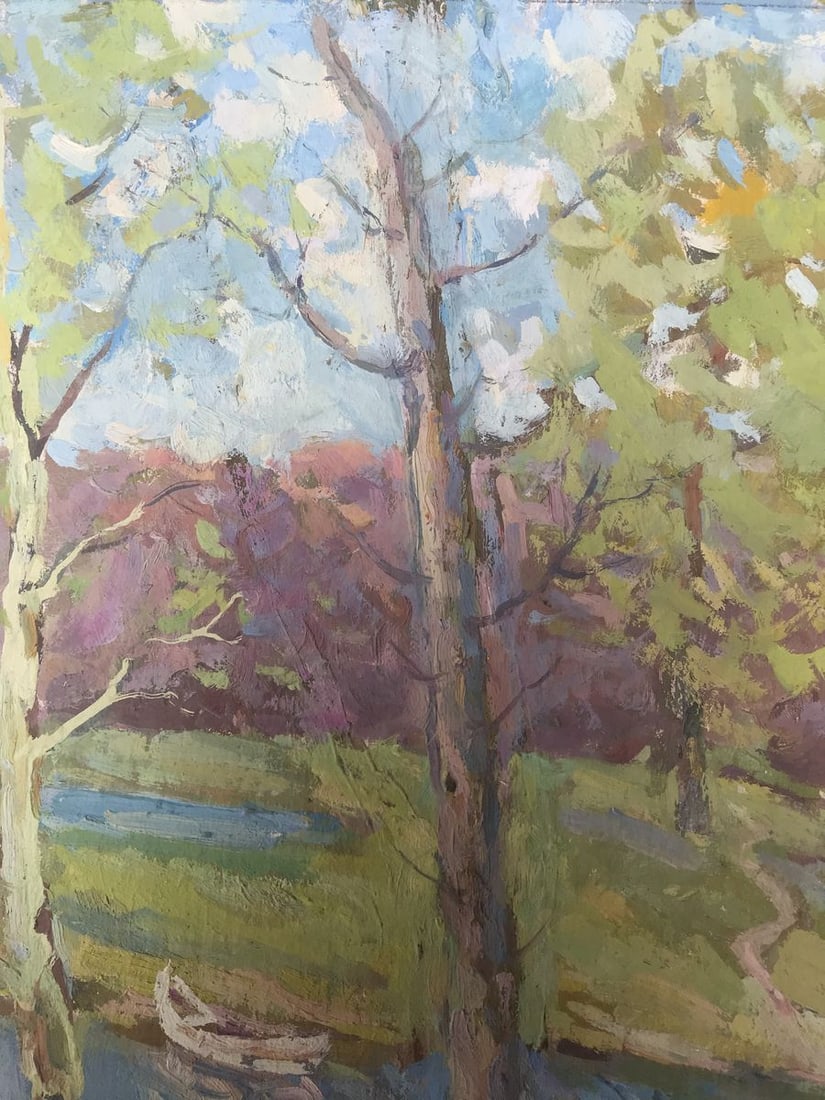 Oil painting Rest in the forest Peter Tovpev - 4