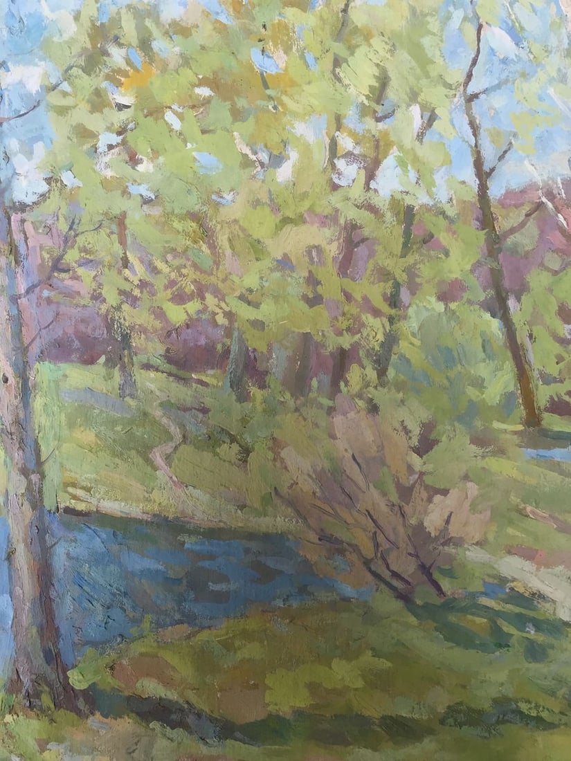 Oil painting Rest in the forest Peter Tovpev - 6