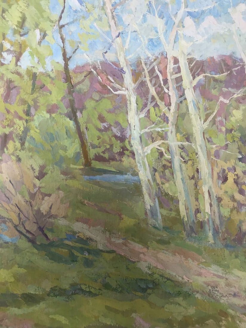 Oil painting Rest in the forest Peter Tovpev - 9